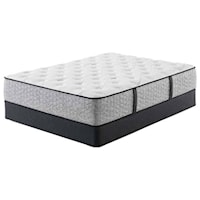 Queen Cushion Firm Pocketed Coil Mattress and 5" Low Profile Foundation