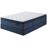 Queen 14 1/2" Firm Pillow Top Mattress and 9" High Profile Foundation