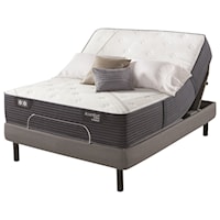 Twin Extra Long 13 1/4" Plush Quilted Hybrid Mattress and Motion Essentials IV Adjustable Base