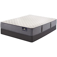 Queen 12" Firm Encased Coil Mattress and 5" Low Profile Foundation