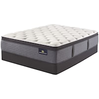 Cal King 15" Plush Pillow Top Mattress and 5" Low Profile Foundation