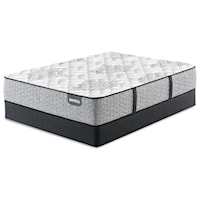 Cal King Cushion Firm Pocketed Coil Mattress and 9" Foundation