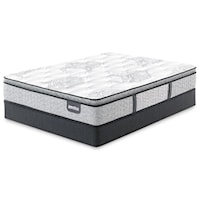 Queen Firm Pillow Top Pocketed Coil Mattress and 5" Low Profile Foundation