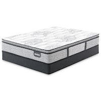Queen Plush Pillow Top Pocketed Coil Mattress and 9" Foundation