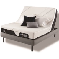 King 10" Medium Firm Memory Foam Mattress and Divided King Motion Perfect IV Adjustable Base