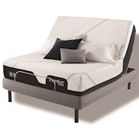 King 11 1/2" Firm Memory Foam Mattress and One Piece Divided King Motion Perfect IV Adjustable Base