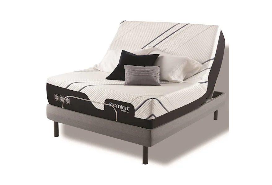 iComfort CF3000 Medium King 12" Medium Firm Memory Foam Adj Set by Serta at HomeWorld Furniture