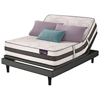 Cal King Firm Hybrid Mattress and Motionplus Adjustable Foundation