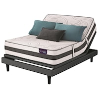 Twin Extra Long Extra Plush Hybrid Mattress and Motion Perfect III Adjustable Base
