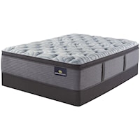 Full 17 1/2" Medium Pillow Top Encased Coil Mattress and 5" Low Profile Foundation