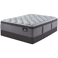 Queen 17 1/2" Plush Pillow Top Encased Mattress and 9" High Profile Foundation