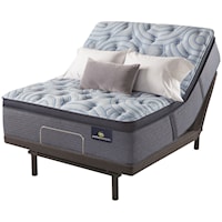 Twin Extra Long 17 1/2" Plush Pillow Top Encased Mattress and Motion Perfect IV Adjustable Base