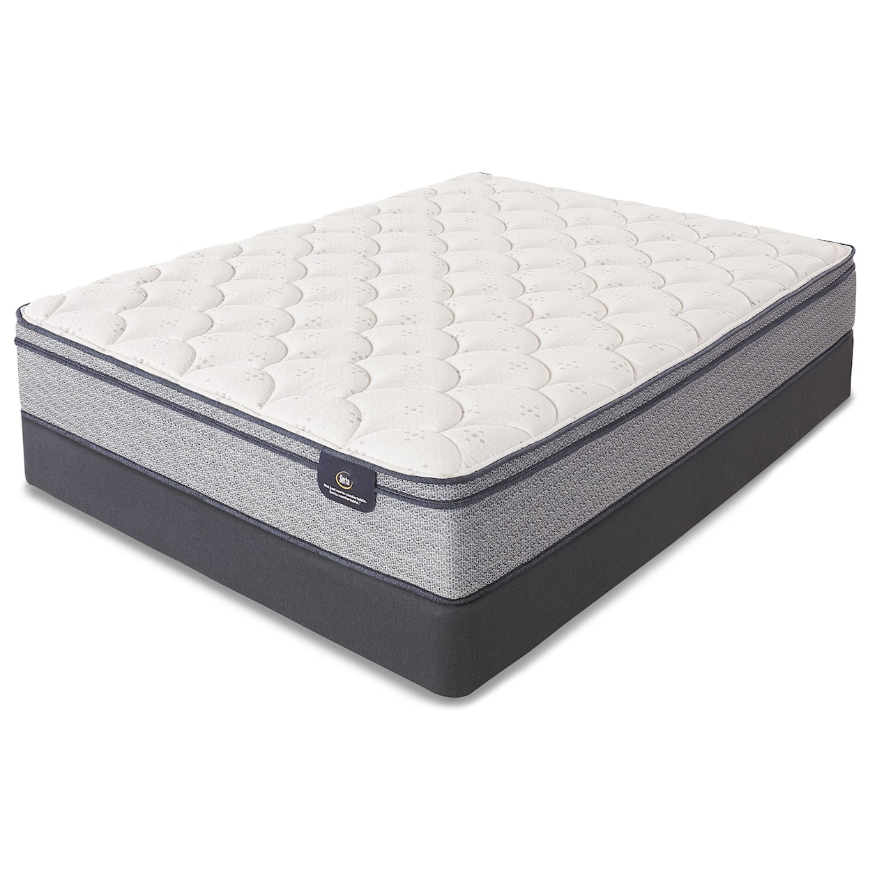 Serta Luxe Edition Armisted Plush Twin Pocketed Coil Mattress Set