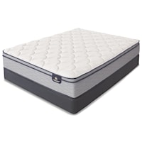 Twin Plush Euro Top Pocketed Coil Mattress and 9" Steel Foundation