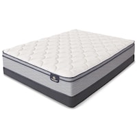Twin Plush Euro Top Pocketed Coil Mattress and 6" Low Profile Steel Foundation
