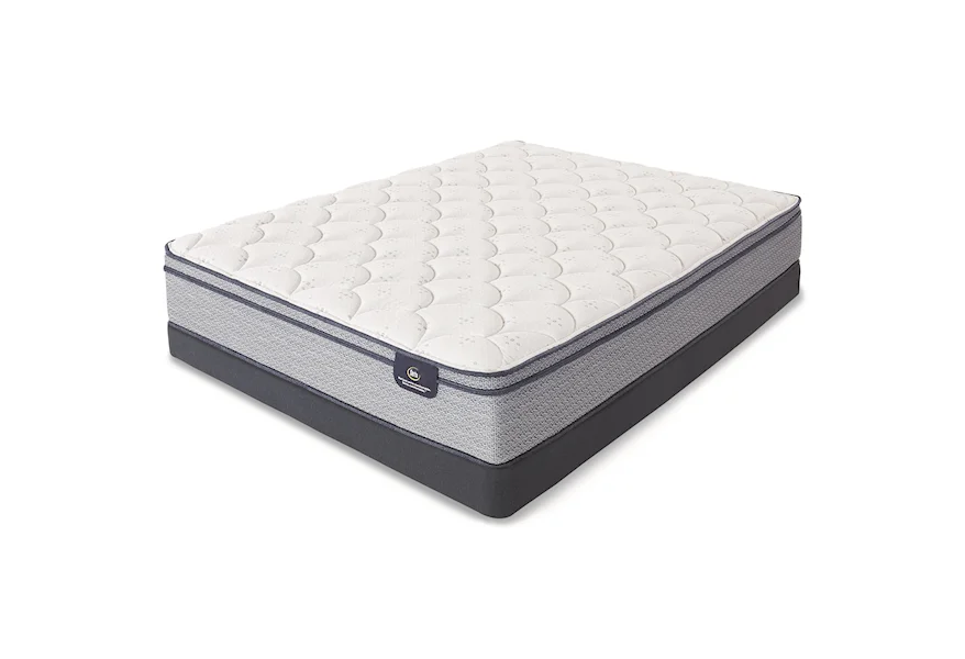 Luxe Edition Armisted Plush ET King Pocketed Coil Lo-Pro Mattress Set by Serta at Baer's Furniture