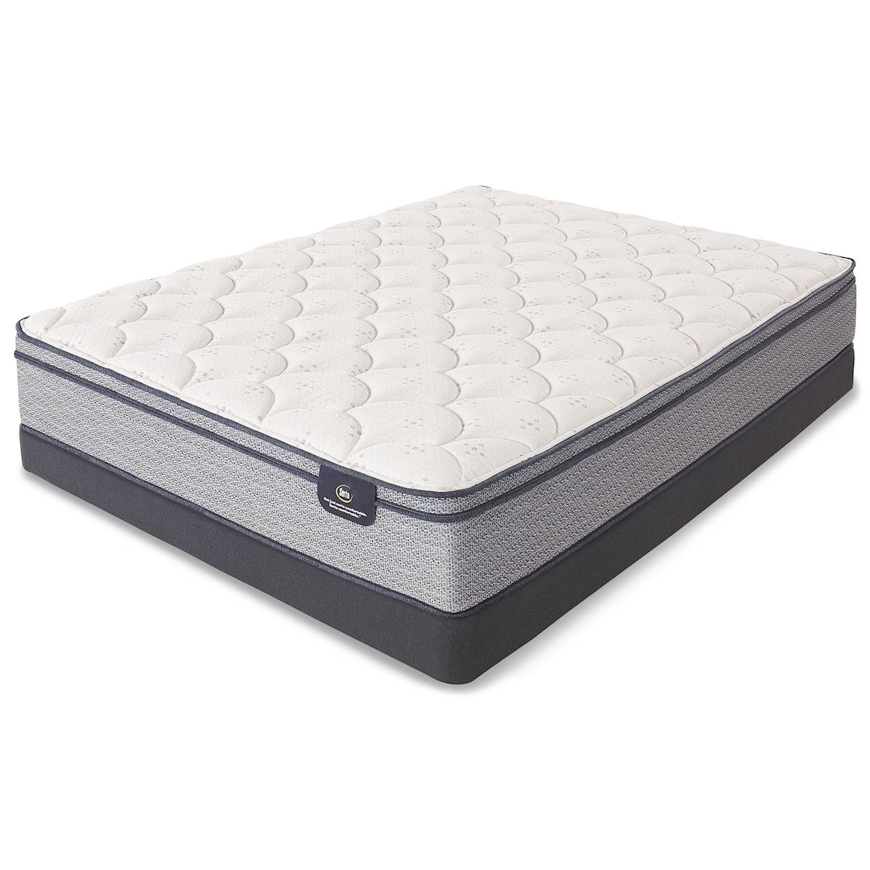 Serta Luxe Edition Armisted Plush Cal King Pocketed Coil Lo-Pro Mattress Set