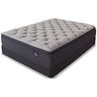 Twin Extra Long Plush Pillow Top Pocketed Coil Mattress and 9" Steel Foundation
