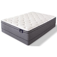 Queen Plush Euro Top Pocketed Coil Mattress and 5" Low Profile Foundation