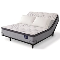 Twin XL Firm Pillow Top Pocketed Coil Mattress and Motion Slim Adjustable Base
