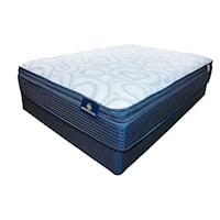 King 14.5" Plush Pillow Top Mattress and 5" Low Profile Foundation