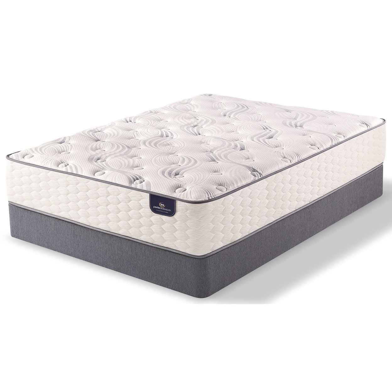 Serta PS Elkins Plush Queen Plush Pocketed Coil Mattress Set