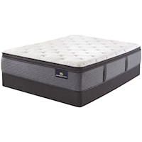 Queen 16" Firm Pillow Top Encased Coil Mattress and 5" Low Profile Foundation
