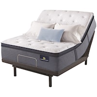 King 16" Firm Pillow Top Encased Coil Mattress and 1 Pc Divided King Motion Perfect IV Adjustable Base