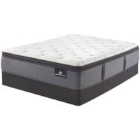 Queen 16" Plush Pillow Top Encased Coil Mattress and 9" High Profile Foundation