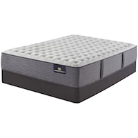 Cal King 13 1/2" Extra Firm Encased Coil Mattress and 5" Low Profile Foundation