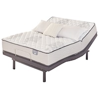 Queen Firm Encased Coil Mattress and Motion Essentials IV Adjustable Base