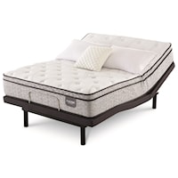 Cal King Euro Top Pocketed Coil Mattress and Motion Essentials IV Adjustable Base
