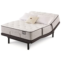 Twin Extra Long Plush Pocketed Coil Mattress and Motion Perfect IV Adjustable Base