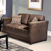 Contemporary Loveseat with Tufted Seats