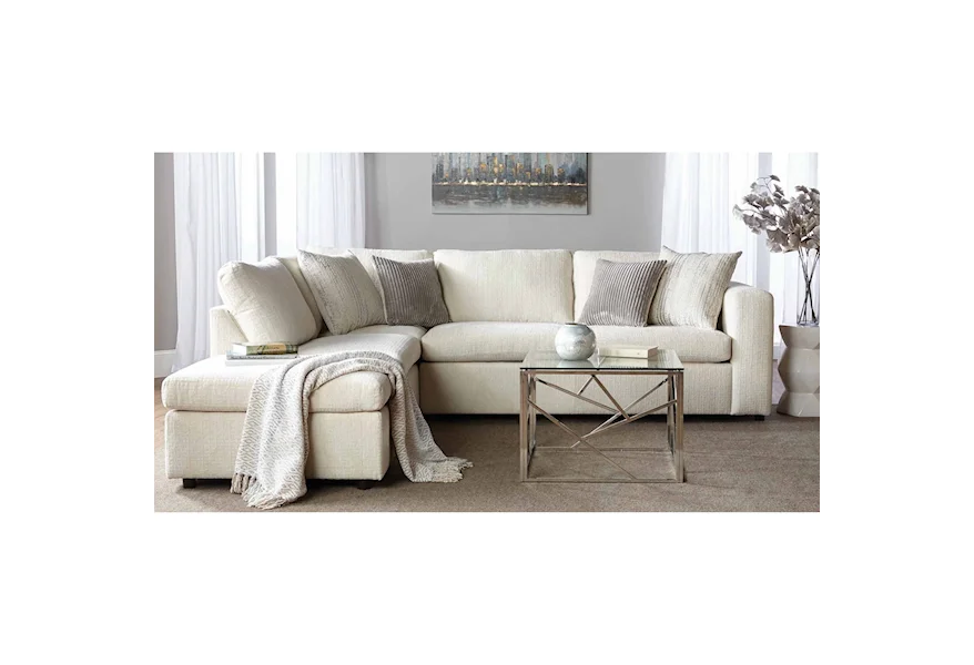 1100 Sectional Sofa with Chaise by Serta Upholstery by Hughes Furniture at Rooms for Less