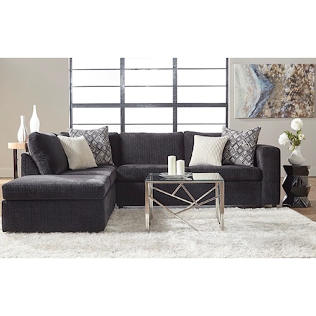 Casual Contemporary Sectional Sofa with Chaise