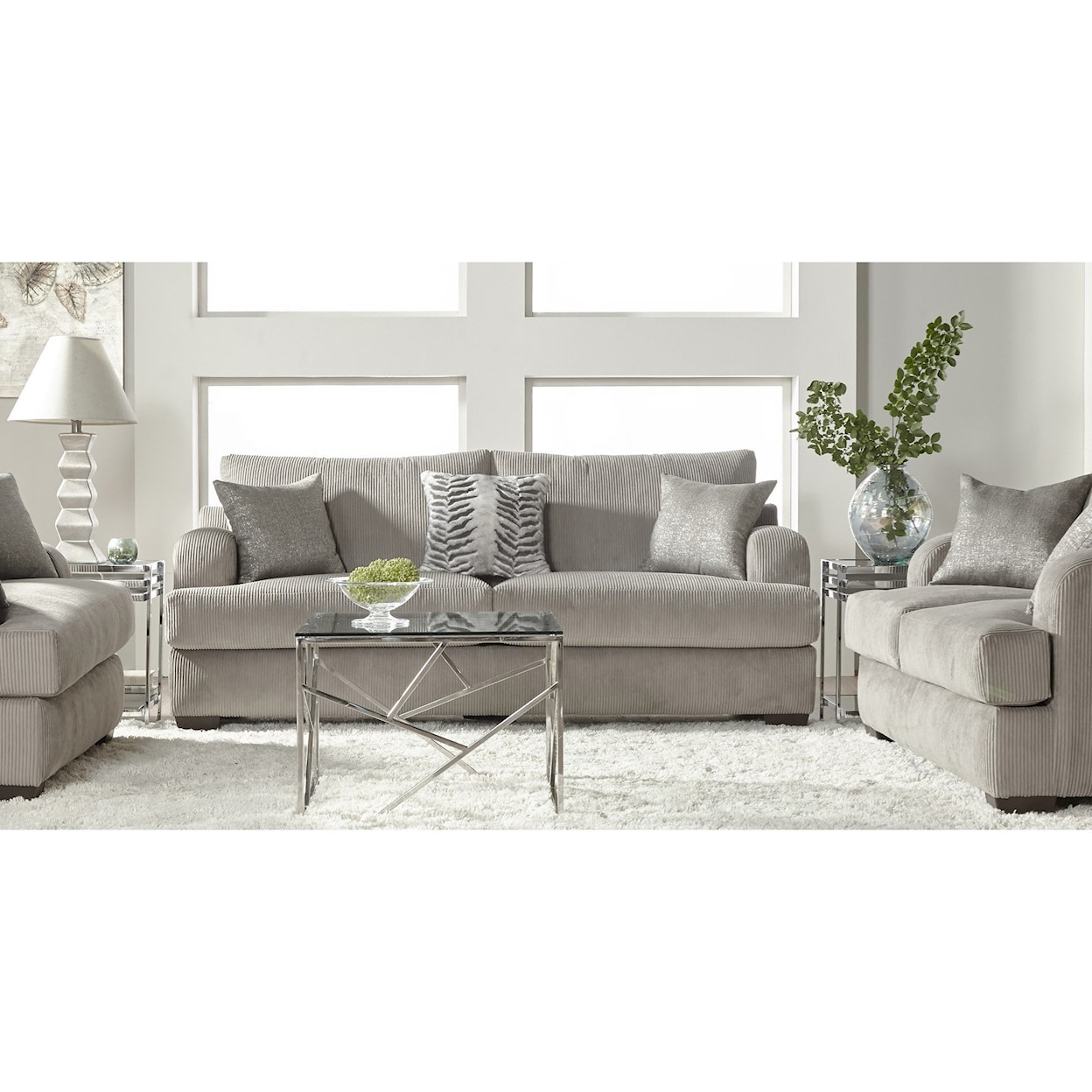 Serta Upholstery by Hughes Furniture 14100 Stationary Living Room Group