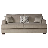 Transitional Sofa with Block Feet