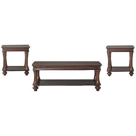 Set of Three Tables - 2 End Tables w/ Cockta