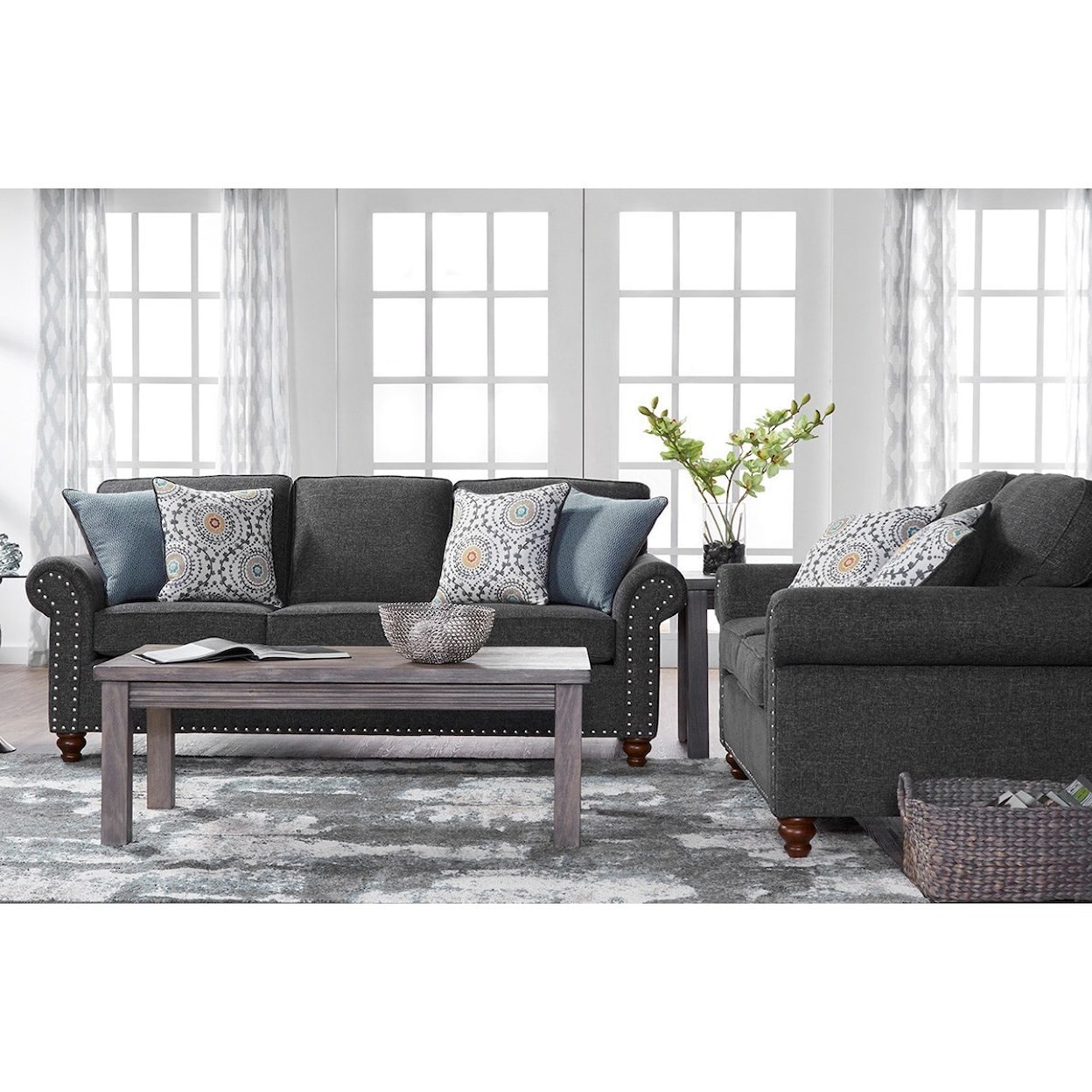 Serta Upholstery by Hughes Furniture 17655 Traditional Loveseat