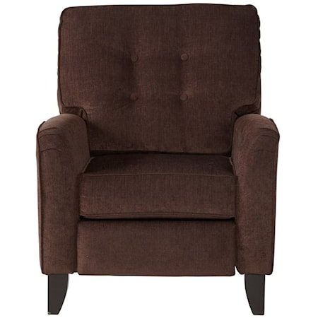 High Leg Reclining Chair with Button-Tufted Back