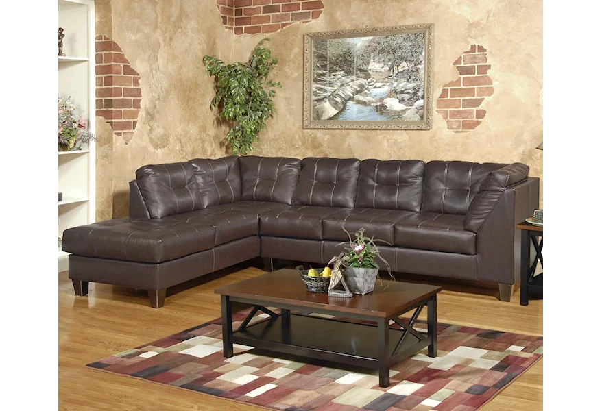 2500 Serta Sectional with LAF Chaise by Serta Upholstery by Hughes Furniture at Rooms for Less