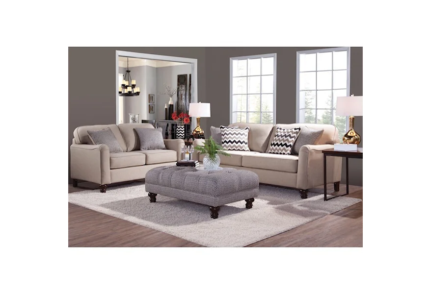 4050 Stationary Living Room Group by Serta Upholstery by Hughes Furniture at Rooms for Less