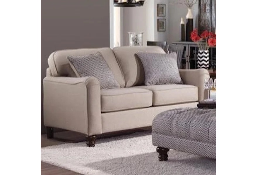 4050 Transitional Loveseat by Serta Upholstery by Hughes Furniture at Rooms for Less