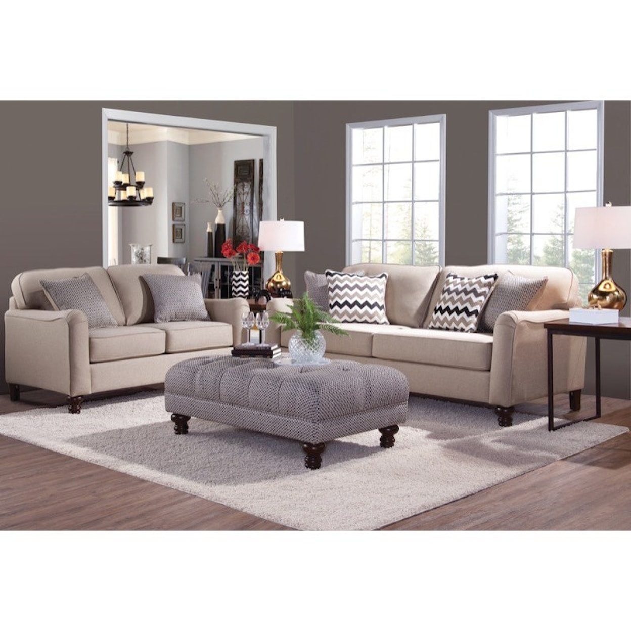 Serta Upholstery by Hughes Furniture 4050 Transitional Loveseat