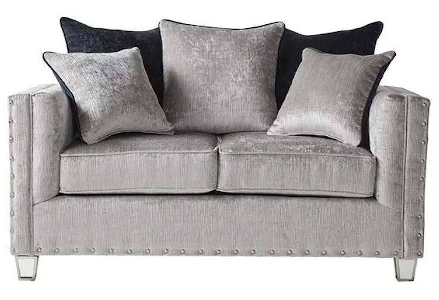 4825 Bliss Dove Loveseat by Serta Upholstery by Hughes Furniture at Schewels Home