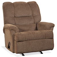 Casual Three Way Recliner with Pillow Arms