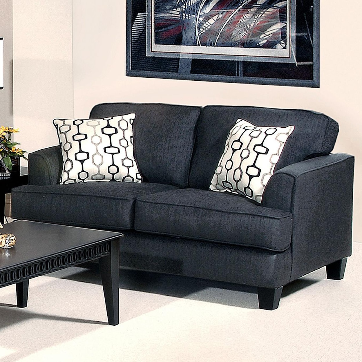 Serta Upholstery by Hughes Furniture 5600 Transitional Love Seat