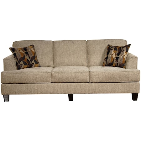 Contemporary Sofa with Accent Pillows