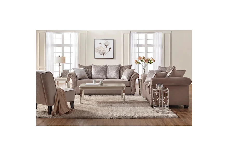 7500 Stationary Living Room Group by Serta Upholstery by Hughes Furniture at Rooms for Less